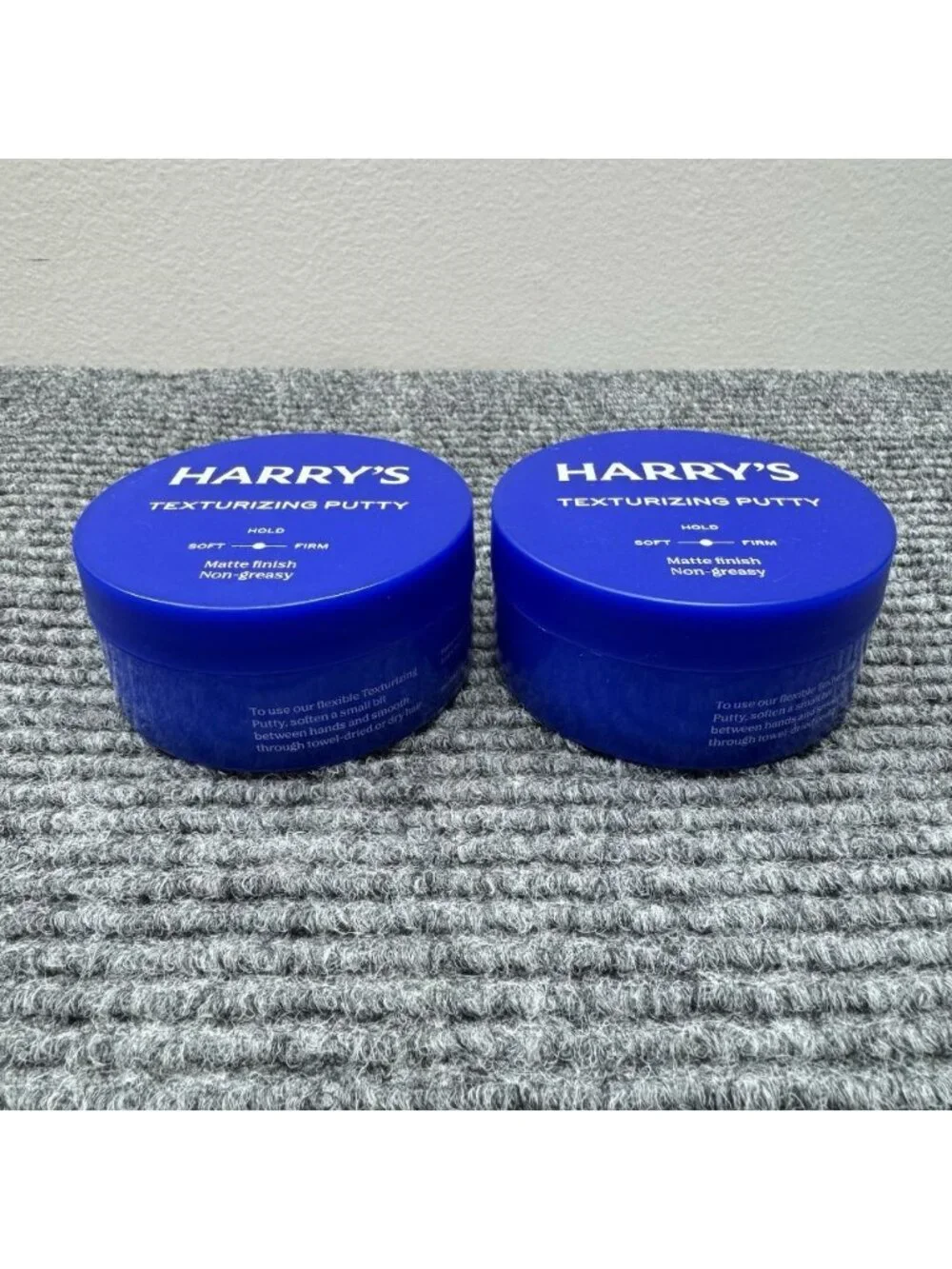 Lot Of 2 Harry's TEXTURIZING HAIR PUTTY 2.5oz Flexible Hold Matte Finish NEW